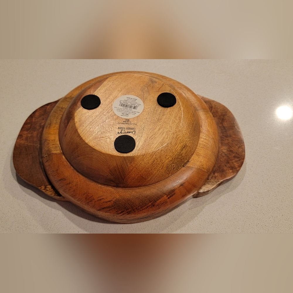 Cravings By Chrissy Teigen handcrafted Mango wood serving bowl, never used - Picture 5 of 6